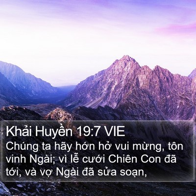 Khải Huyền 19:7 VIE Bible Verse Image