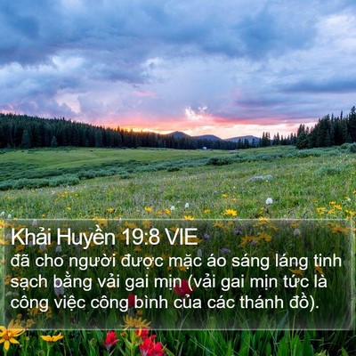 Khải Huyền 19:8 VIE Bible Verse Image