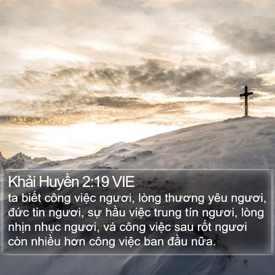 Khải Huyền 2:19 VIE Bible Verse Image