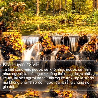 Khải Huyền 2:2 VIE Bible Verse Image
