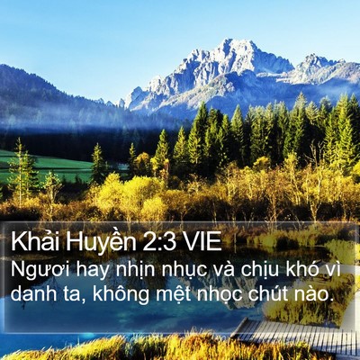 Khải Huyền 2:3 VIE Bible Verse Image