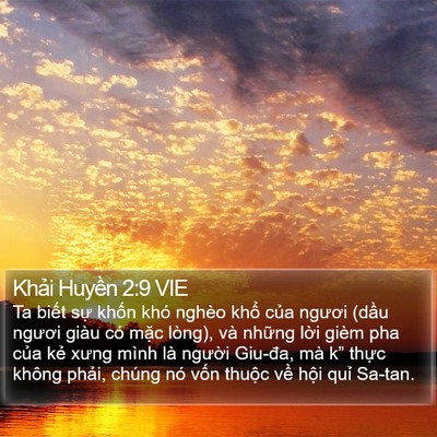 Khải Huyền 2:9 VIE Bible Verse Image