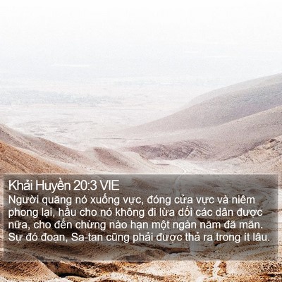 Khải Huyền 20:3 VIE Bible Verse Image