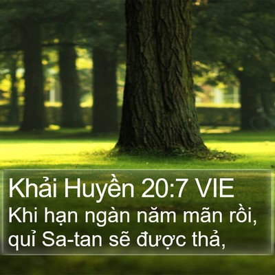Khải Huyền 20:7 VIE Bible Verse Image