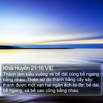 Khải Huyền 21:16 VIE Bible Verse Image