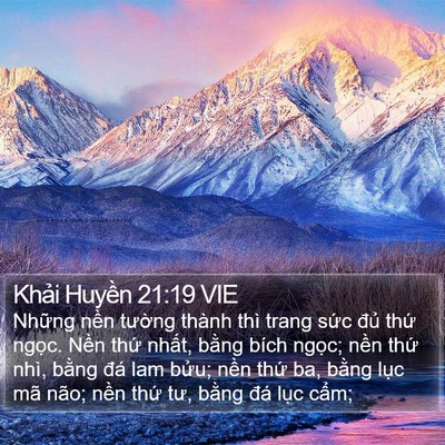 Khải Huyền 21:19 VIE Bible Verse Image