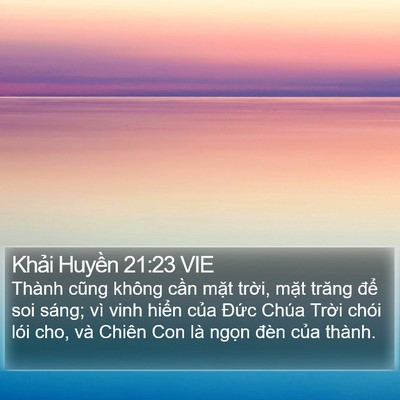 Khải Huyền 21:23 VIE Bible Verse Image