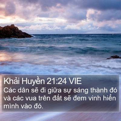 Khải Huyền 21:24 VIE Bible Verse Image