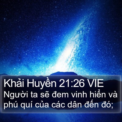 Khải Huyền 21:26 VIE Bible Verse Image