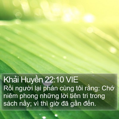 Khải Huyền 22:10 VIE Bible Verse Image