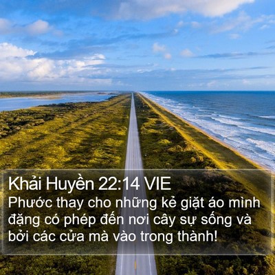 Khải Huyền 22:14 VIE Bible Verse Image