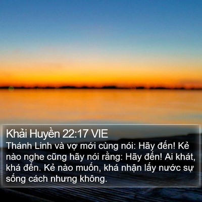 Khải Huyền 22:17 VIE Bible Verse Image
