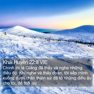 Khải Huyền 22:8 VIE Bible Verse Image