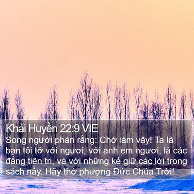 Khải Huyền 22:9 VIE Bible Verse Image