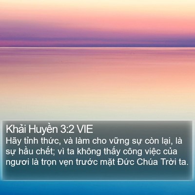 Khải Huyền 3:2 VIE Bible Verse Image