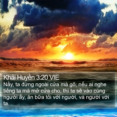 Khải Huyền 3:20 VIE Bible Verse Image