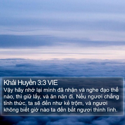 Khải Huyền 3:3 VIE Bible Verse Image