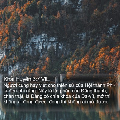 Khải Huyền 3:7 VIE Bible Verse Image