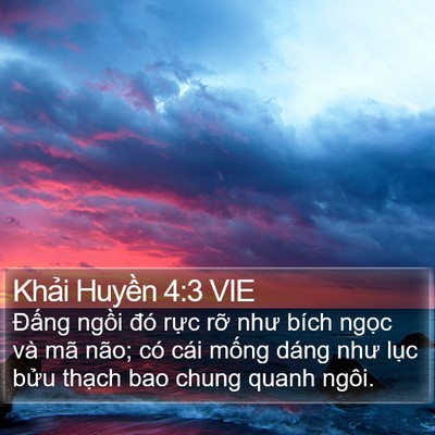 Khải Huyền 4:3 VIE Bible Verse Image