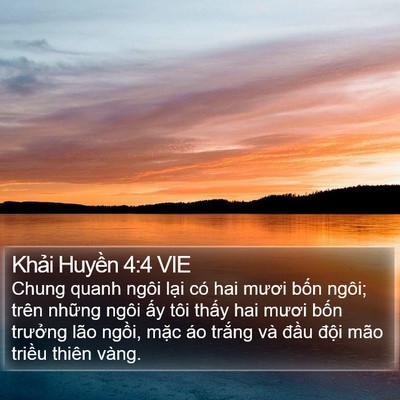Khải Huyền 4:4 VIE Bible Verse Image