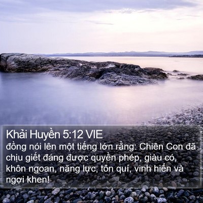 Khải Huyền 5:12 VIE Bible Verse Image