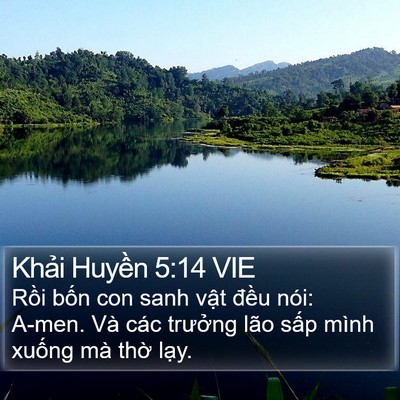 Khải Huyền 5:14 VIE Bible Verse Image