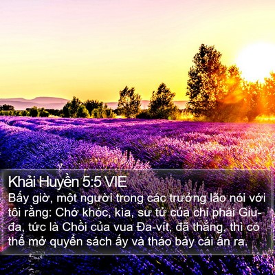 Khải Huyền 5:5 VIE Bible Verse Image