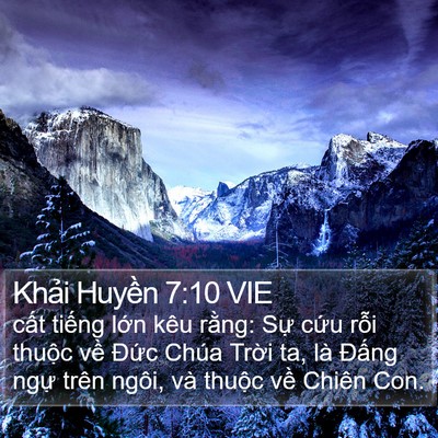Khải Huyền 7:10 VIE Bible Verse Image