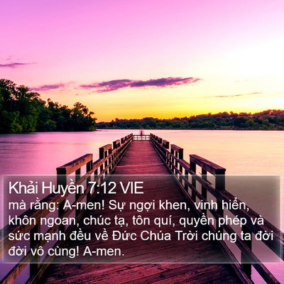 Khải Huyền 7:12 VIE Bible Verse Image