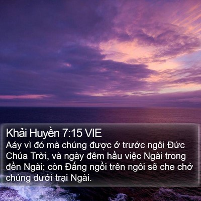 Khải Huyền 7:15 VIE Bible Verse Image