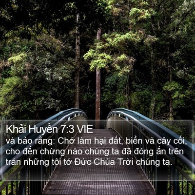Khải Huyền 7:3 VIE Bible Verse Image