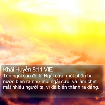 Khải Huyền 8:11 VIE Bible Verse Image