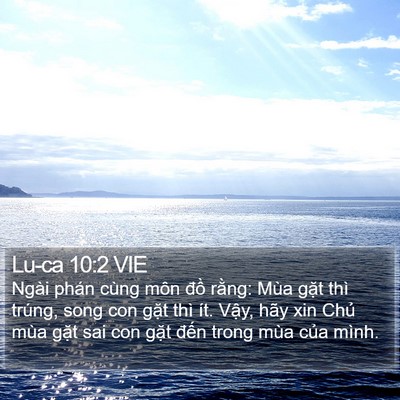 Lu-ca 10:2 VIE Bible Verse Image