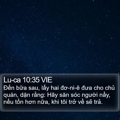Lu-ca 10:35 VIE Bible Verse Image