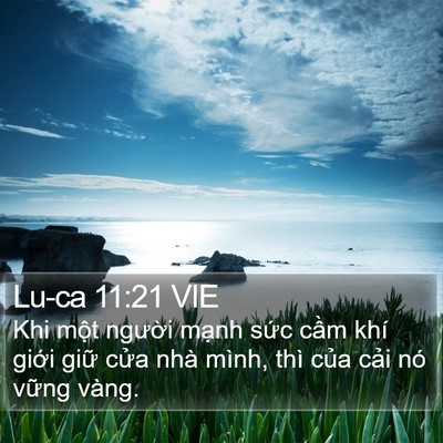 Lu-ca 11:21 VIE Bible Verse Image