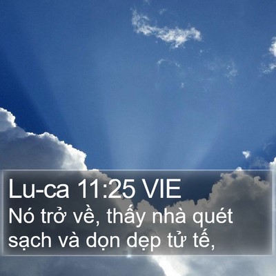 Lu-ca 11:25 VIE Bible Verse Image