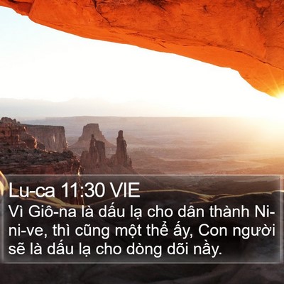 Lu-ca 11:30 VIE Bible Verse Image