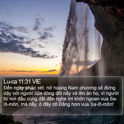 Lu-ca 11:31 VIE Bible Verse Image