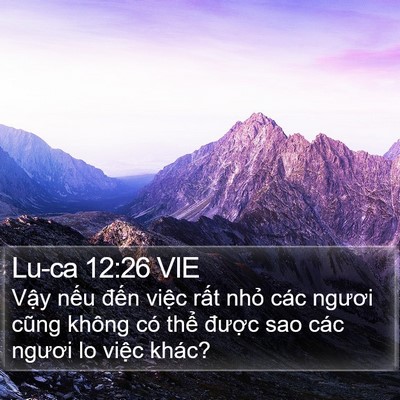 Lu-ca 12:26 VIE Bible Verse Image
