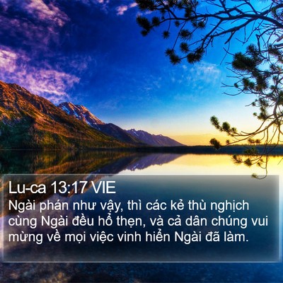 Lu-ca 13:17 VIE Bible Verse Image