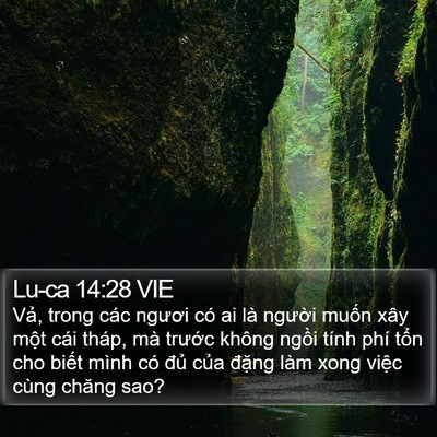 Lu-ca 14:28 VIE Bible Verse Image