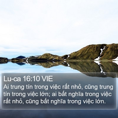 Lu-ca 16:10 VIE Bible Verse Image