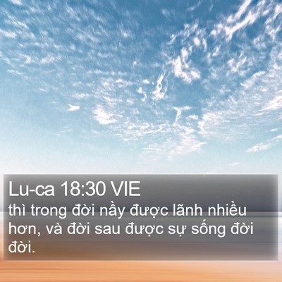 Lu-ca 18:30 VIE Bible Verse Image