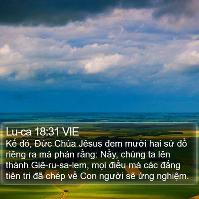 Lu-ca 18:31 VIE Bible Verse Image