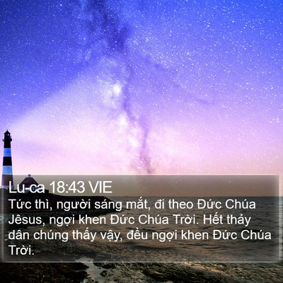 Lu-ca 18:43 VIE Bible Verse Image