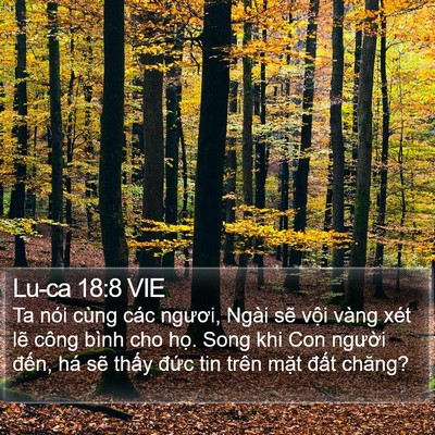 Lu-ca 18:8 VIE Bible Verse Image