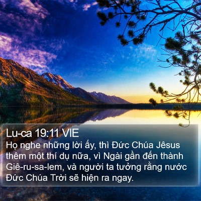 Lu-ca 19:11 VIE Bible Verse Image