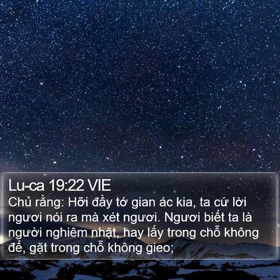 Lu-ca 19:22 VIE Bible Verse Image