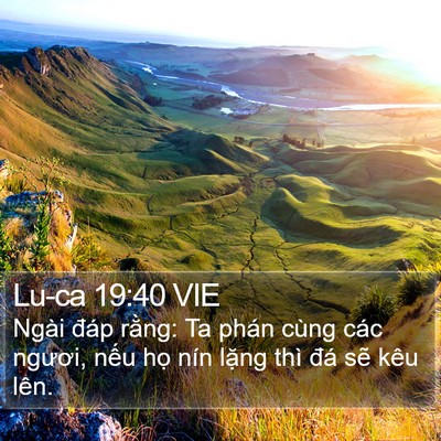 Lu-ca 19:40 VIE Bible Verse Image