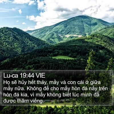 Lu-ca 19:44 VIE Bible Verse Image
